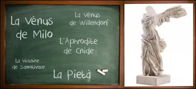 Le nom de cette statue est-il sur le tableau ?