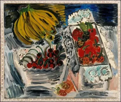 Qui a peint des fraises sur le tableau intitulé "Nature morte aux fruits" ?