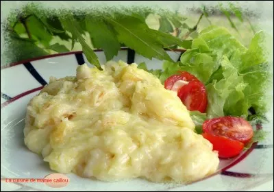 La truffade est un plat d'Auvergne &agrave; base de pommes de terre et de fromage.
