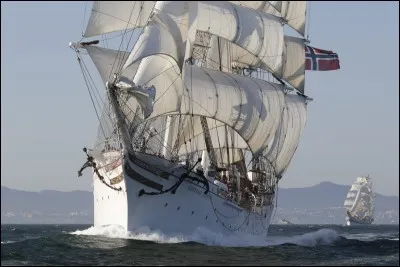 Magnifique voilier construit à Bremerhaven en 1914 : il s'agit d'un trois-mâts qui porte le nom d'un norvégien qui a uvré pour les navires-écoles. Il a été utilisé par sa nation d'origine, pour former les futurs marins et officiers de sa marine marchande. Sous pavillon norvégien, il a gagné des courses pour grands navires.
Quel est le nom de ce voilier de 98 m, qui peut embarquer 190 apprentis ?