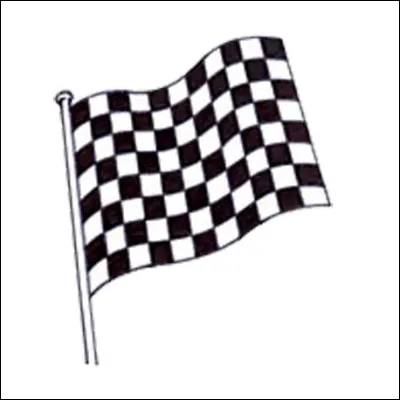 Que signifie ce drapeau à damiers noirs et blancs utilisé dans les courses automobiles ou motocyclistes ?