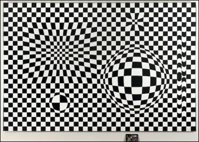 Quel est le nom de cette oeuvre en noir et blanc du plasticien Vasarely ?