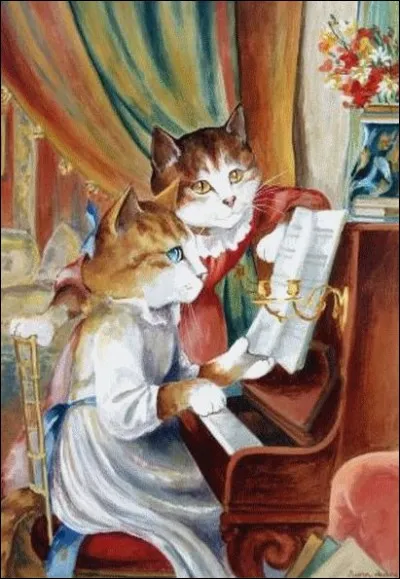 Vous reconnaitrez les minettes au piano ! De l'uvre de qui sont-elles inspirées ?