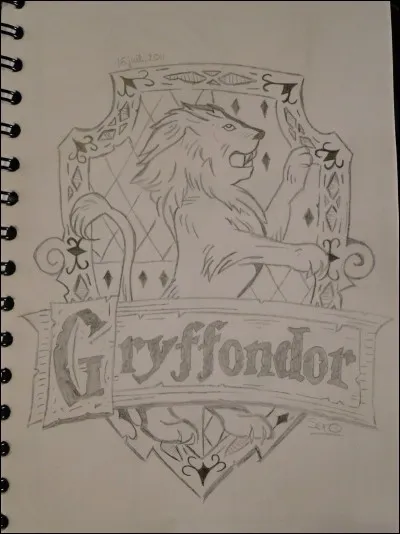 Sur ce blason de Gryffondor, quel animal est représenté ?