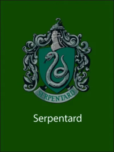 Quel animal est représenté sur ce blason de Serpentard ?