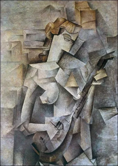 Qui est l'auteur du tableau cubiste "Jeune femme à la mandoline" ?