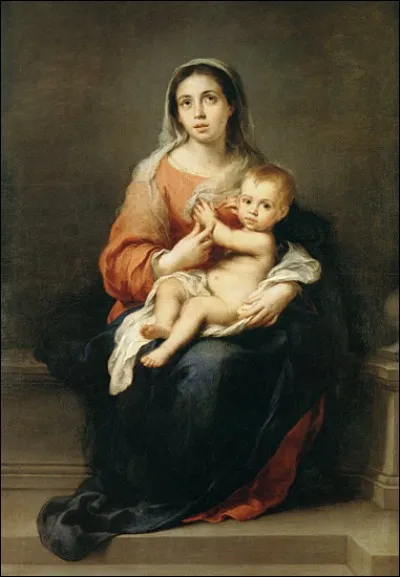 Toujours dans le XVIIe siècle, quel peintre baroque espagnol a réalisé cette "Vierge à l'enfant" ?