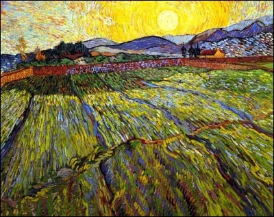 Quel peintre est l'auteur du paysage "Champ de blé au lever du soleil" ?
