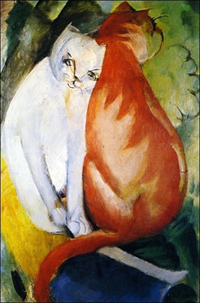 Un chat blanc et un chat roux, par qui ont-ils été peints ?