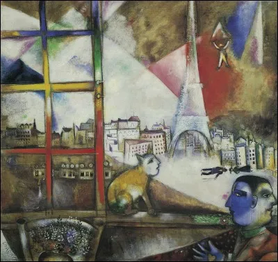 Ce chat regarde Paris par la fenêtre. Il est de...