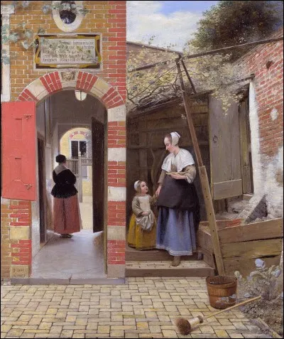 Toujours dans le XVIIe, quel peintre hollandais est l'auteur du tableau "La cour d'une maison à Delft" ?