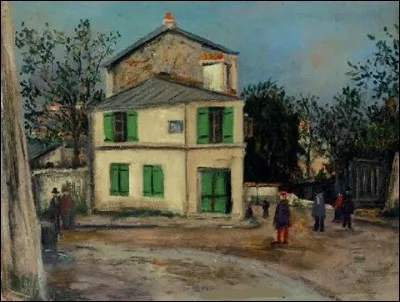 Qui a représenté ces volets sur "La Maison rose à Montmartre" ?