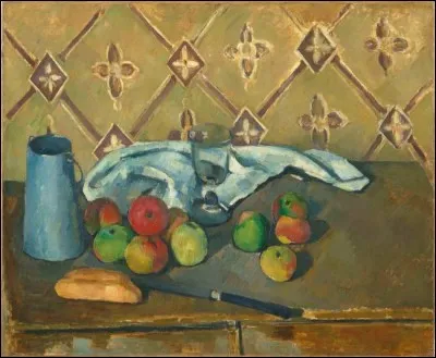 Qui a réalisé le tableau "Fruits, serviette et boîte à lait" ?