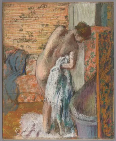 Qui a peint "Après le bain, femme s'essuyant" ?