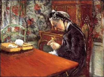 Qui a fait le "Portrait de mademoiselle Boissières, au tricot" ?