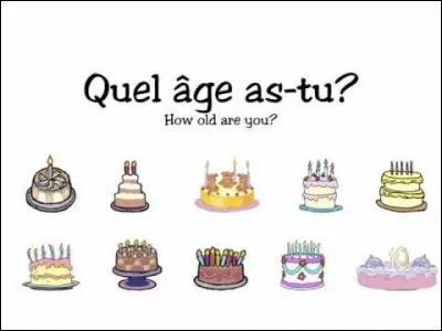 Quel âge as-tu ?