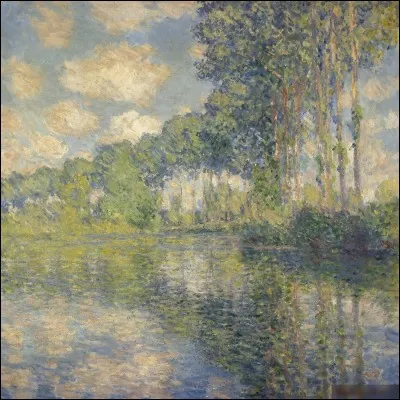 Quel peintre est l'auteur du tableau "Peupliers sur la berge" ?