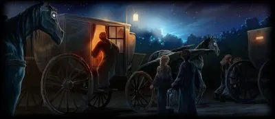 Dans "Harry Potter et l'Ordre du Phénix", par quelle créature magique est poussé le chariot menant à Poudlard ?