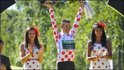 Le coureur cycliste Thomas Voeckler a remporté le maillot à pois du meilleur grimpeur lors de l'édition 2011 du Tour de France.