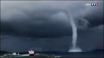 Tu vois qu'il pleut beaucoup sur l'île quand soudain, tu vois une grosse tornade ! Que fais-tu ?