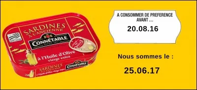 Pouvez-vous consommer cette boite de sardines sans crainte?