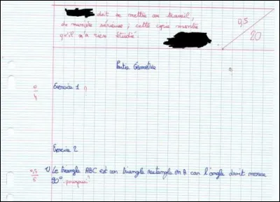 Ton prof de maths doit ramasser les devoirs maisons, soudain il passe à ta table sauf que toi tu ne l'as pas fait (en gros tu as noté juste les questions mais pas les réponses) et il te demande pourquoi tu ne l'as pas fait ! Que lui réponds-tu ?