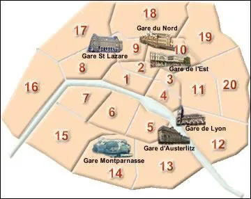 Combien y a-t-il de gares  Paris ?