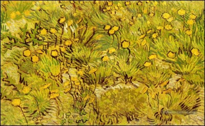 De quel peintre néerlandais le tableau "un champ de fleurs jaunes" est-il l'oeuvre ?