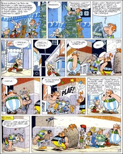 Année : 1967
Lieux d'action : Armorique, Afrique 
Personnages : Tragicomix, Falbala, Pneumatix...
Ça peut aider : L'histoire s'inspire du film "Laurel et Hardy conscrits". 
Quel est cet album ?