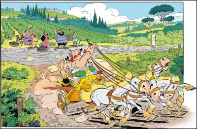 Année : 2017
Lieux d'action : Italie, Armorique 
Personnages : Pocatalitix, Mozzarella, Madmax...
Ça peut aider : on peut y voir une caricature de Jean-Jacques Bourdin. 
Quel est cet album ?