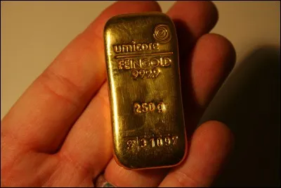 Quel est le nom de ce petit lingot d'or de 250 grammes ?