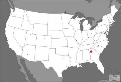 Quelle est la ville en rouge sur la carte ?