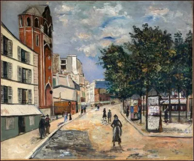 Ce peintre, auteur de cette "Place des Abbesses", c'est ... Utrillo.