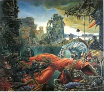 Le peintre et sculpteur, auteur des "tentations de Saint-Antoine" en 1945, dont l'oeuvre se rattache aux mouvements dada&iuml;ste et surr&eacute;aliste, c'est ... Ernst.