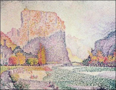 Qui a peint "Les falaises à Castellane" ?