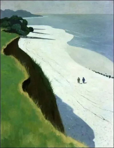 Qui a peint "La falaise de la grève blanche" ?