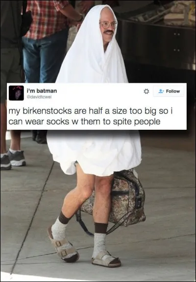 [Marques] 

Tu portes des Birkenstock, ces chaussures allemandes moches mais branchées ? C'est toi sur la photo ? Allez, ce n'est pas grave, tu as quand même le droit de répondre à la question... 

Reebok, Nike, Under Armour, Converse : toutes ces marques de vêtements de sport sont américaines sauf une.
Laquelle ?