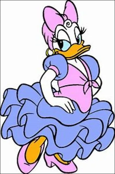 Quel est le nom de ce personnage, contrepoint féminin et petite amie de Donald Duck ?