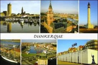 La ville de Dunkerque, dans le Pas-de-Calais, est bordée par la Manche.