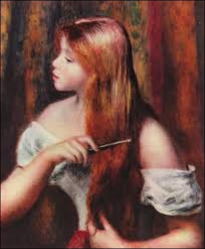 Il a peint : Jeune fille se coiffant les cheveux