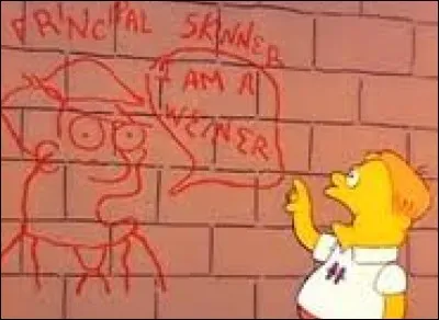 Dans "Bart le génie", qui dénonce Bart d'avoir vandalisé un mur de l'école ?