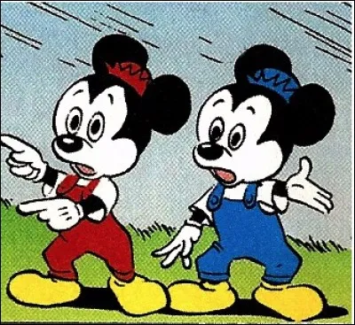 Quels sont les noms des neveux de Mickey Mouse, les deux enfants de sa soeur ?