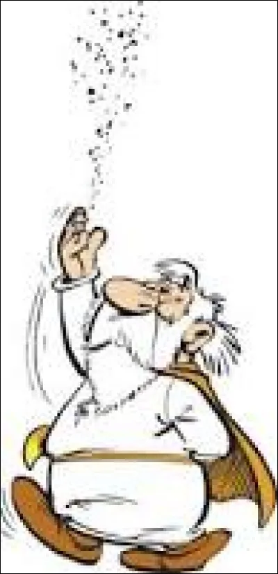 En jetant sa poudre en l'air, Préfix a le pouvoir de faire tomber la foudre.