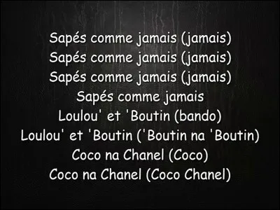 "Sapés comme jamais" : Artiste n°1 ou artiste n°2 ?