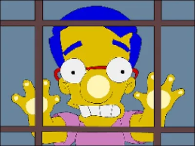 Quel personnage des Simpson regarde par sa fenêtre ?