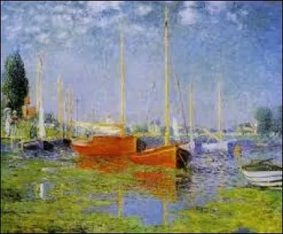Qui a peint "Les bateaux rouges, Argenteuil" ?