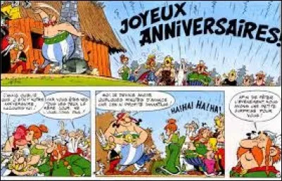 Dans "Astérix et Latraviata", Astérix reçoit un glaive pour son anniversaire.