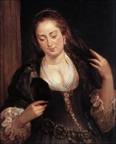Quel peintre du XVIIe est l'auteur du tableau "Femme avec un miroir" ?