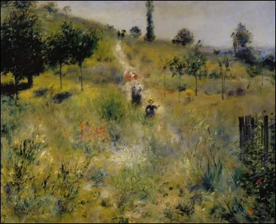 Qui a réalisé le tableau "Chemin montant dans les hautes herbes" ?