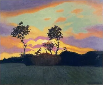 "Paysage au coucher du soleil" est l'uvre de quel peintre ?